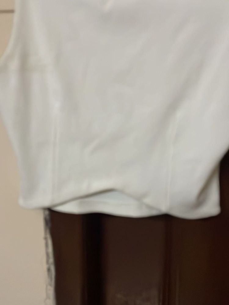 Ribbed White T-Shirt