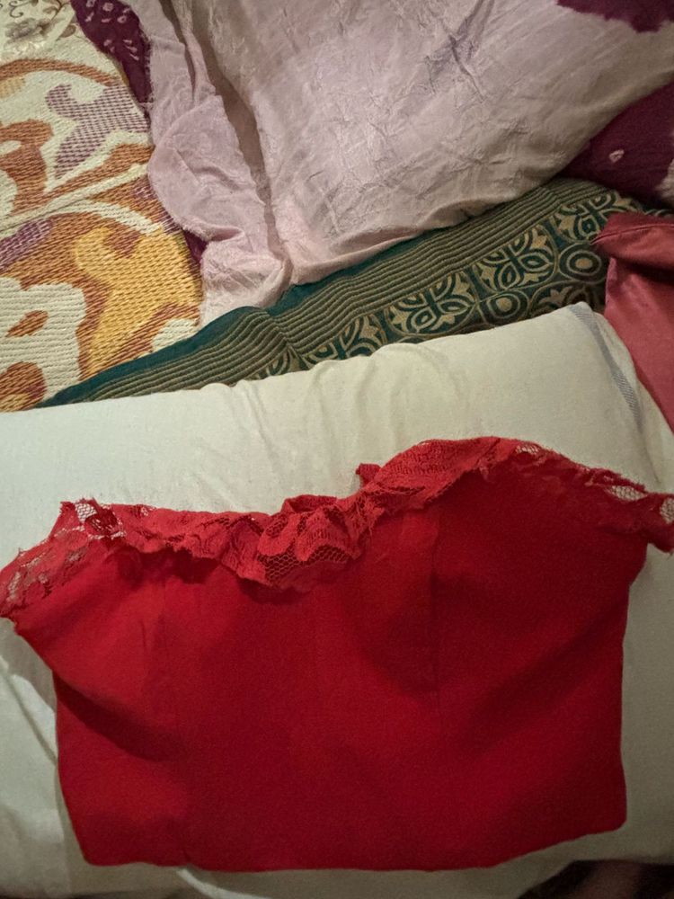 Vibrant Red Lace corset
