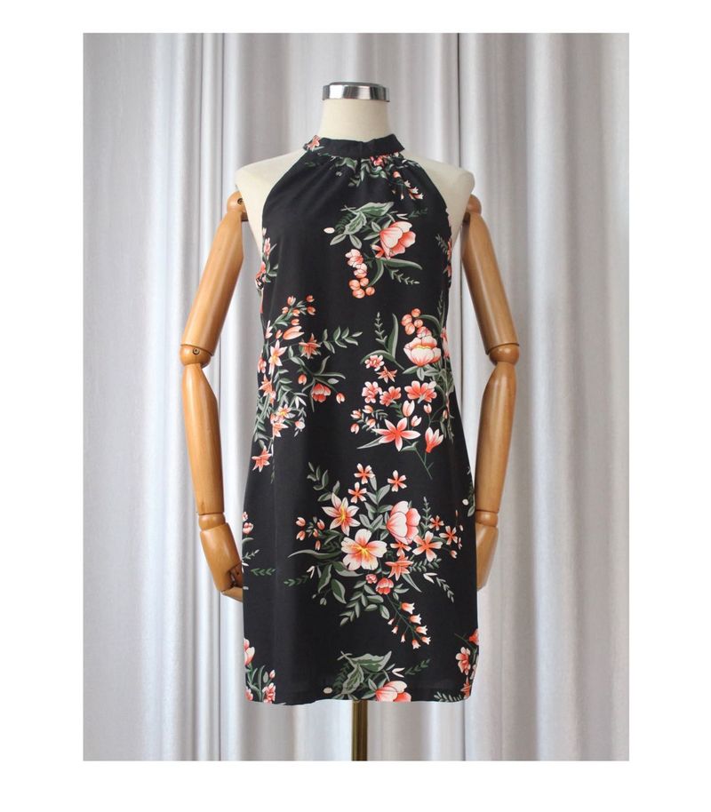 Floral Halter Mini Dress