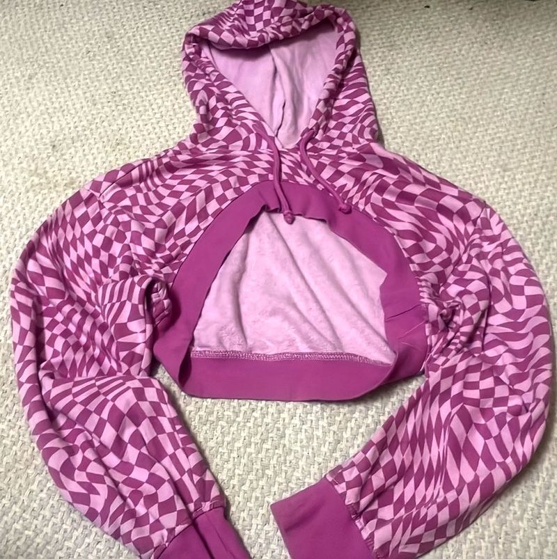 H&amp;M pink cropped hoodie🩷