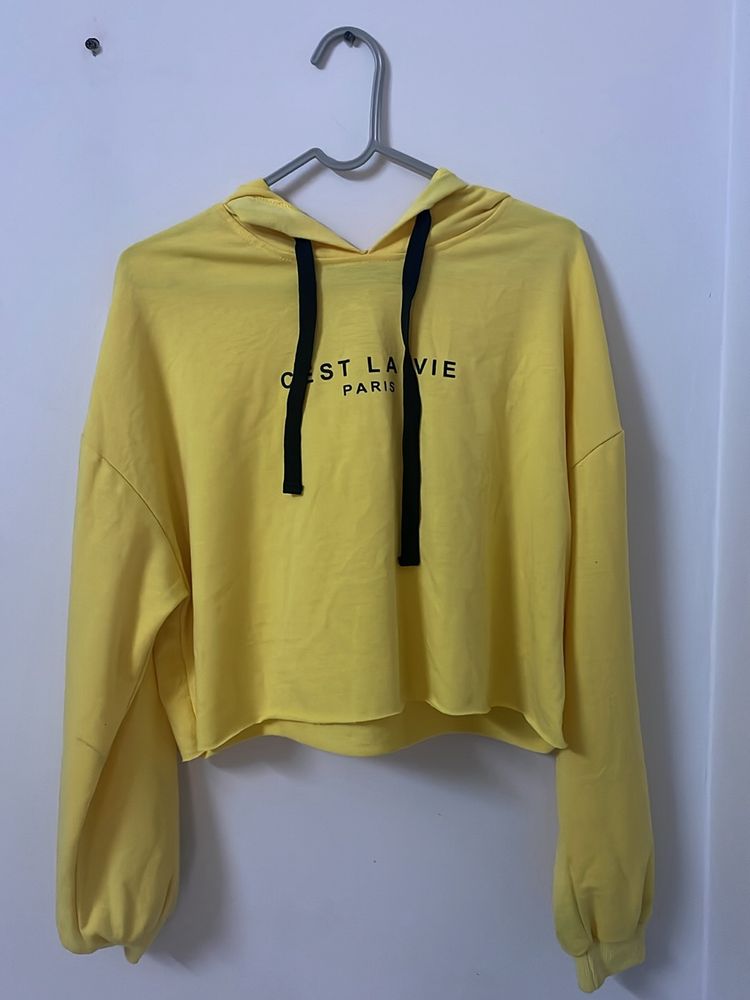 SHEIN drop Shoulder Cropped Hoodie