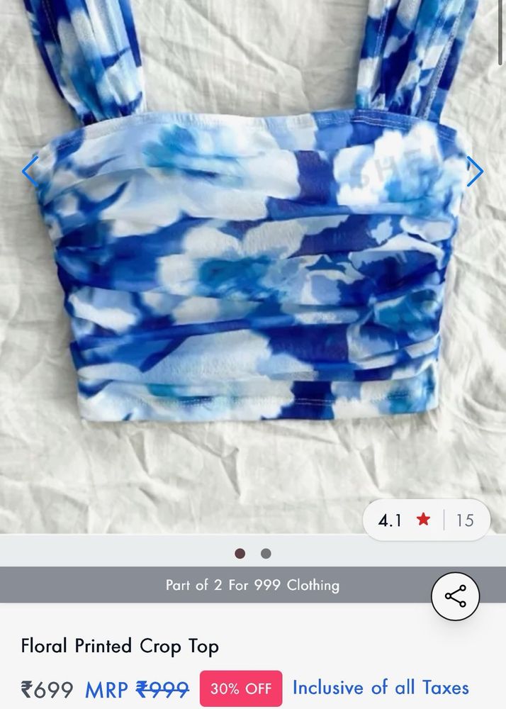 Floral Crop Top - Trendy &amp; Stylish