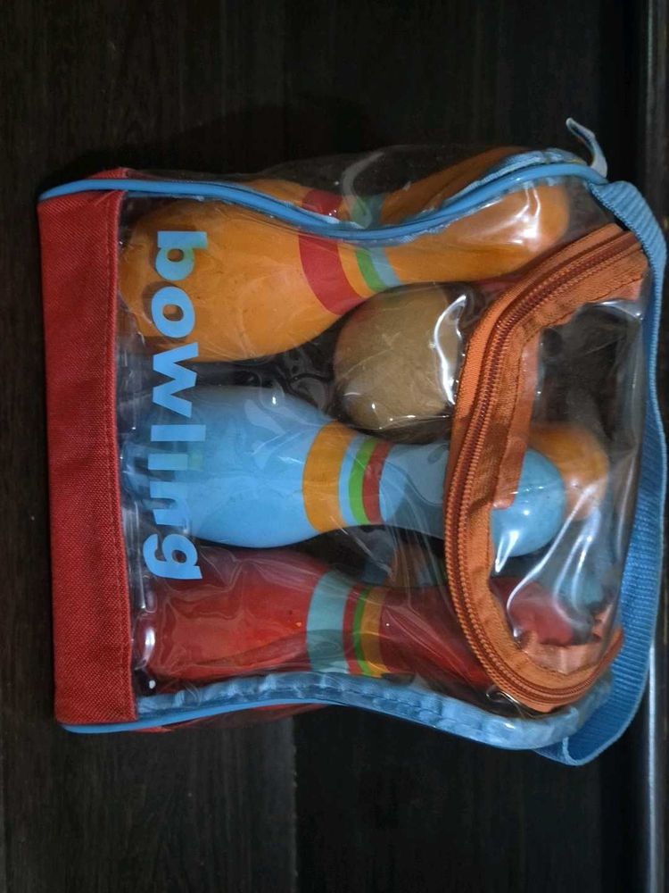Colorful Bowling Toy Set with Bag