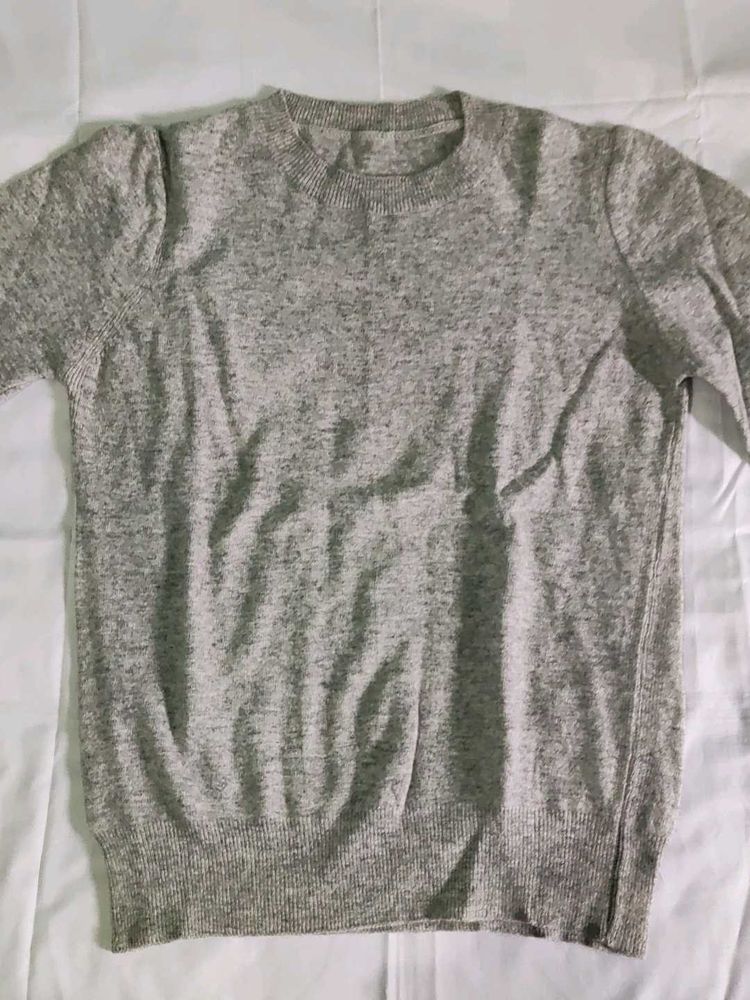 Cozy Grey Knit Sweater