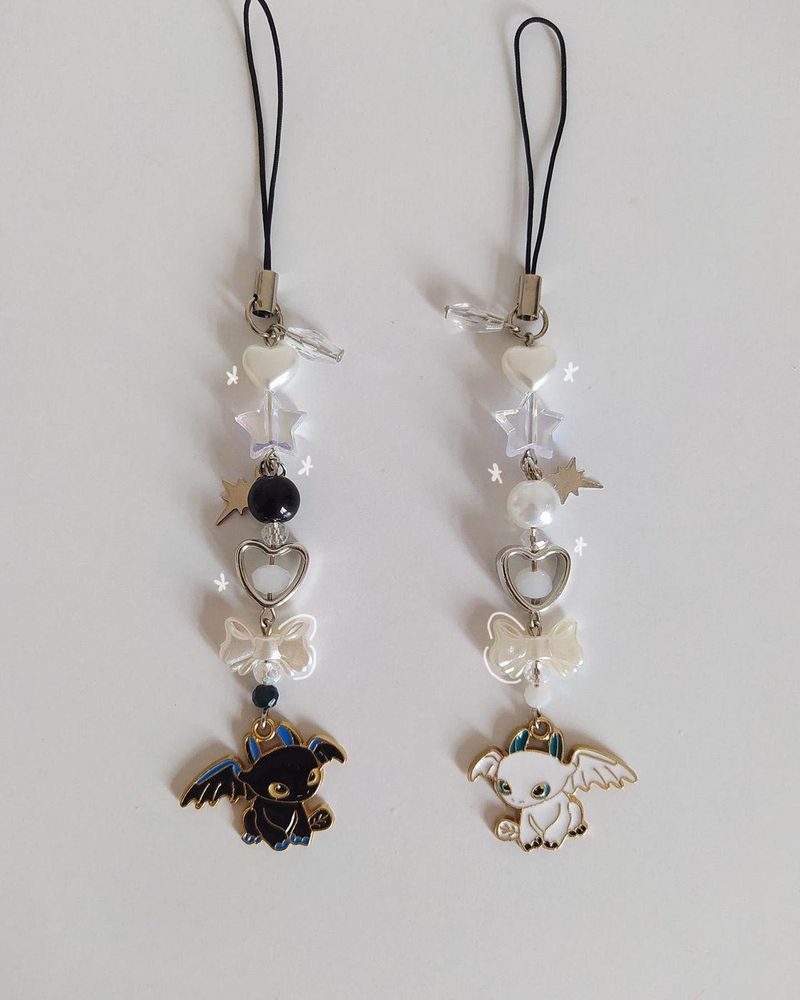 Couple Dragon Phone Charm Set