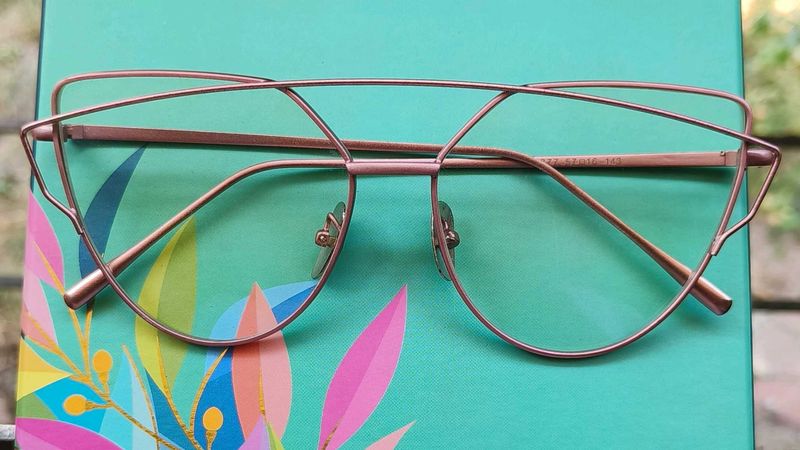 Rose Gold Geometric Cat-Eye Glasses