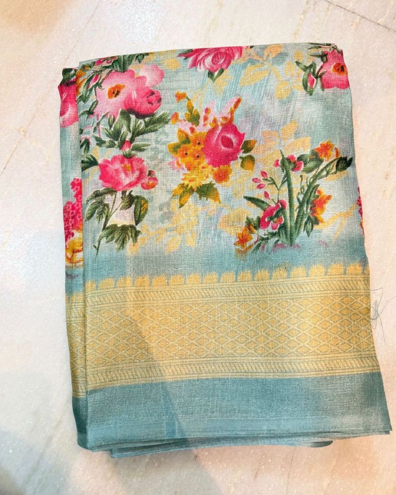 beautiful trending new saree woth blouse piece