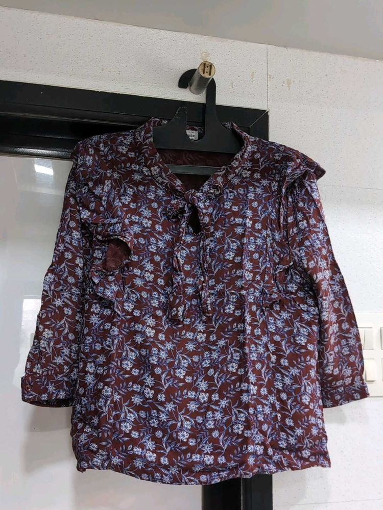 Chic Floral Print Top
