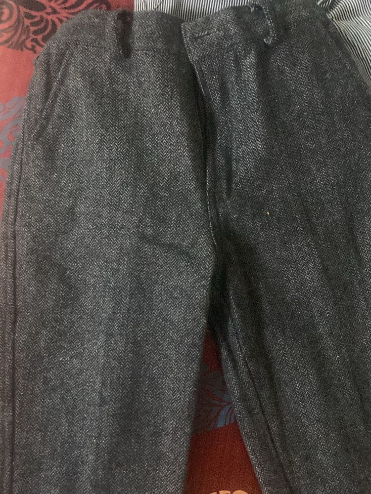 Grey Tweed Smart Woollen Pants
