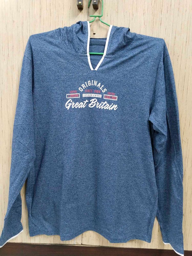 Men's Blue Graphic Hoodie