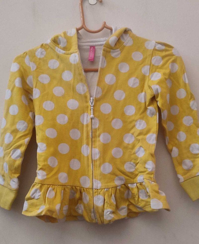 Yellow Polka Dot Hoodie