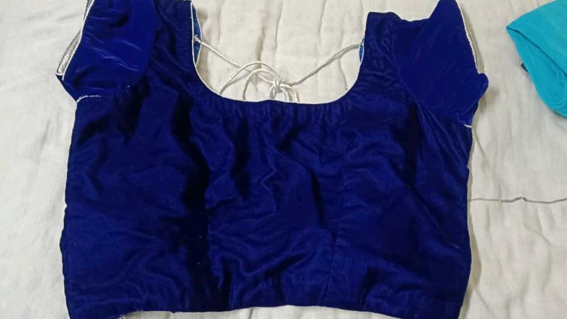 Blue Velvet Blouse