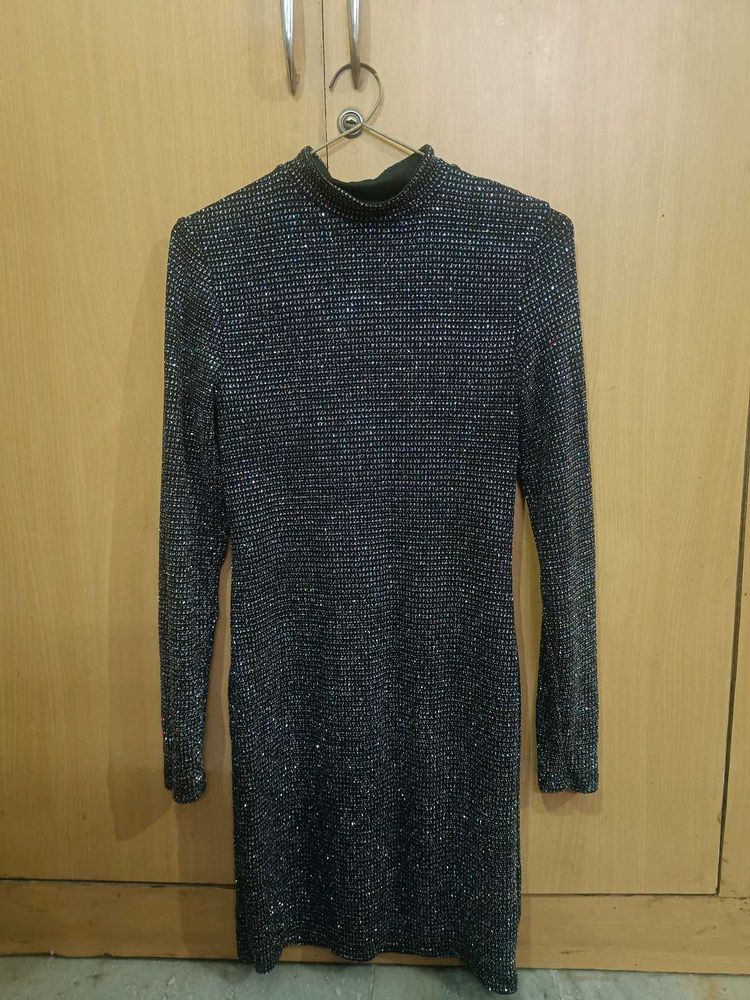 Sparkly Black Mini Dress