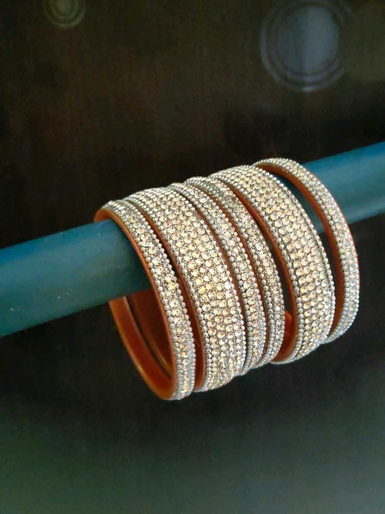 set of 2 Sparkling Rhinestone Bangles