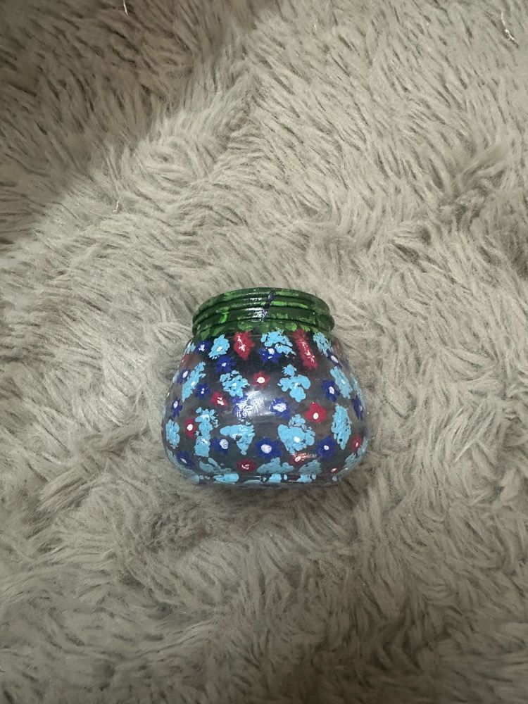 Hand-Painted Decorative Jar