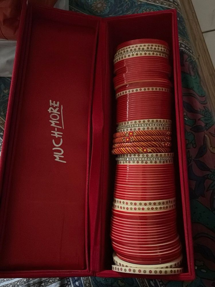 Traditional Red Bangles Set