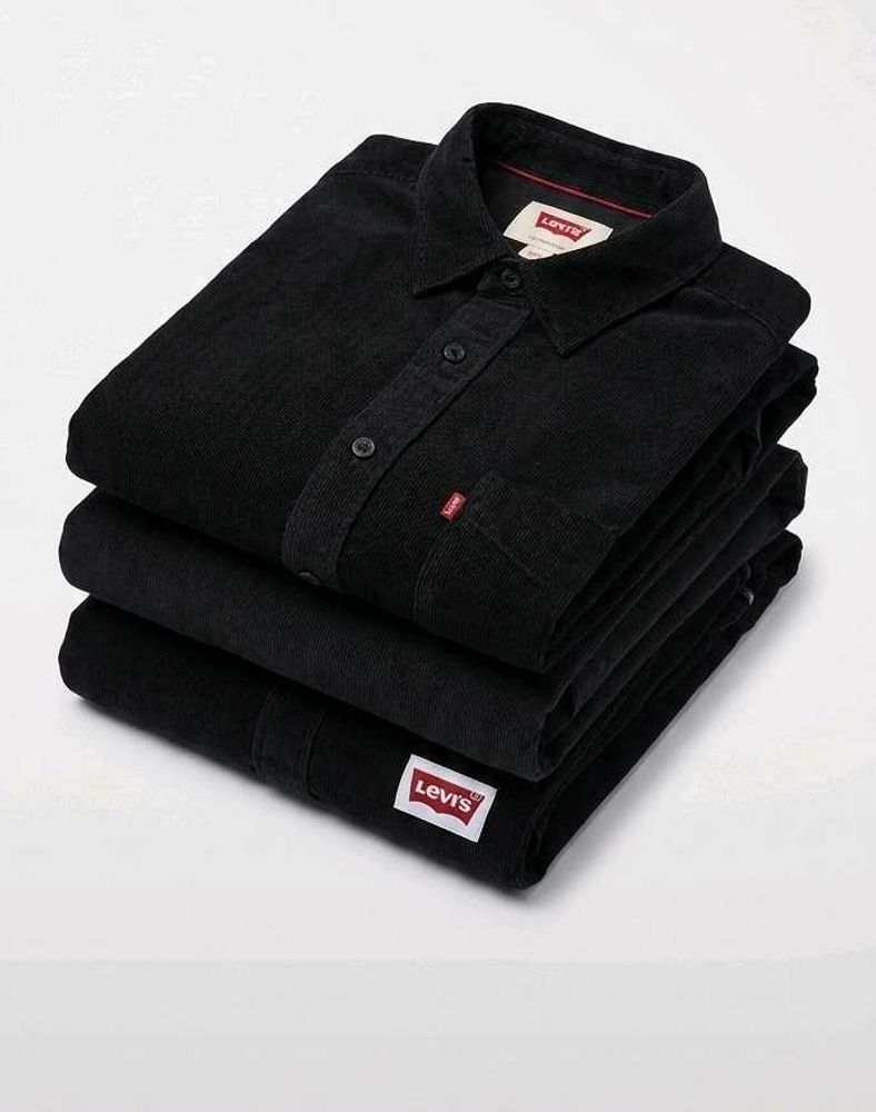 Levi's Black Corduroy Button-Up Shirt