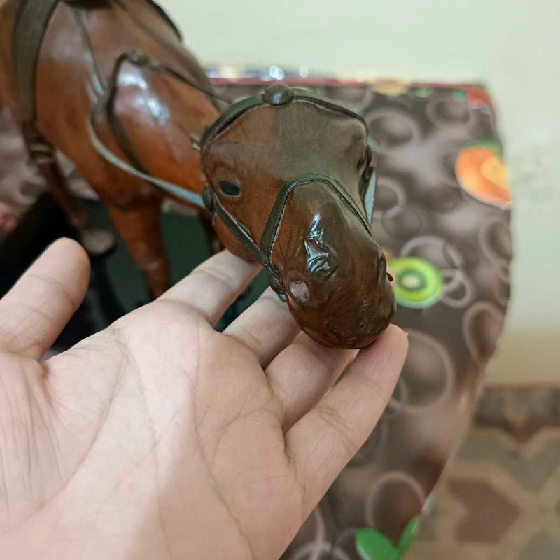 Vintage Leather camel Figurine