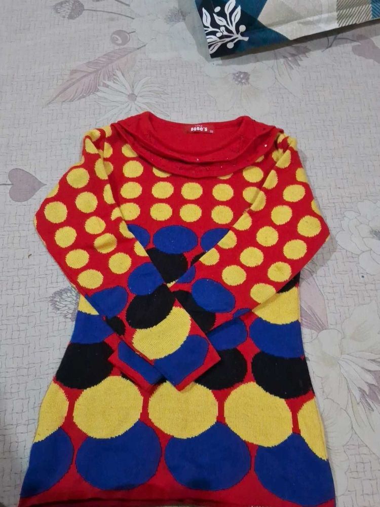 Colorful Polka Dot Long Sleeve Top