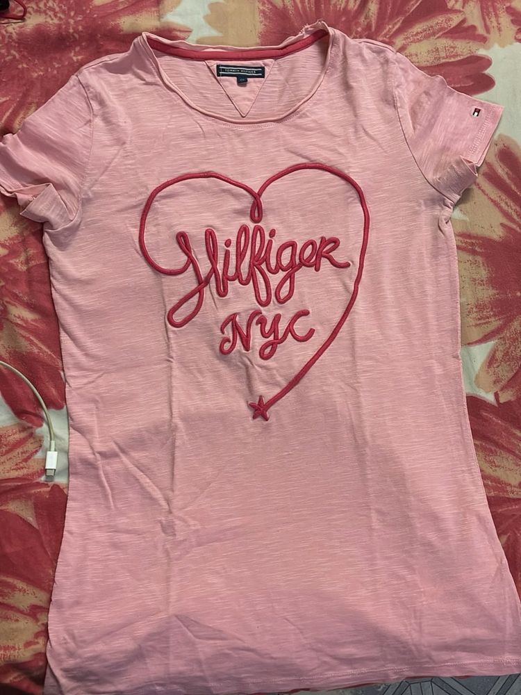 Tommy Hilfiger NYC Pink Heart T-Shirt