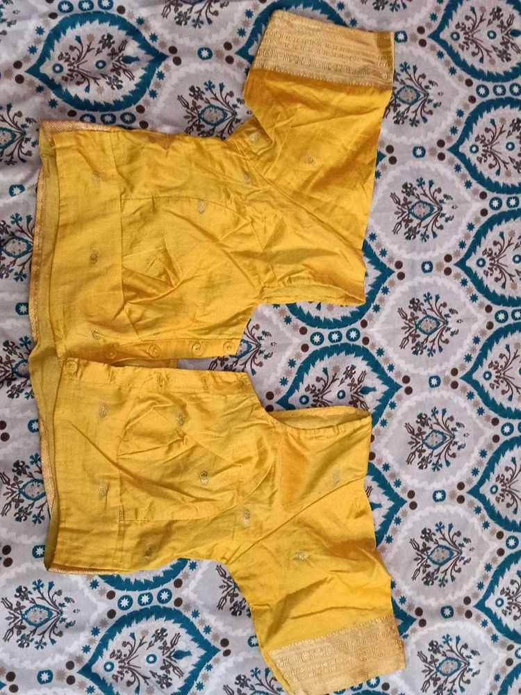 Yellow Embroidered Blouse