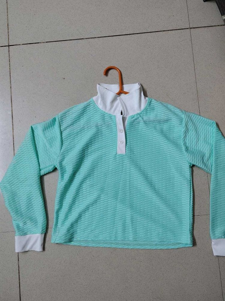 Mint Green Long Sleeve Top