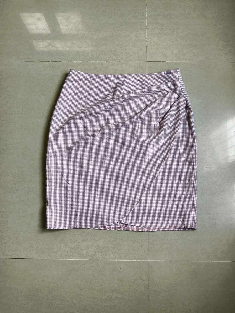 Gingham Pattern Skirt from korea
