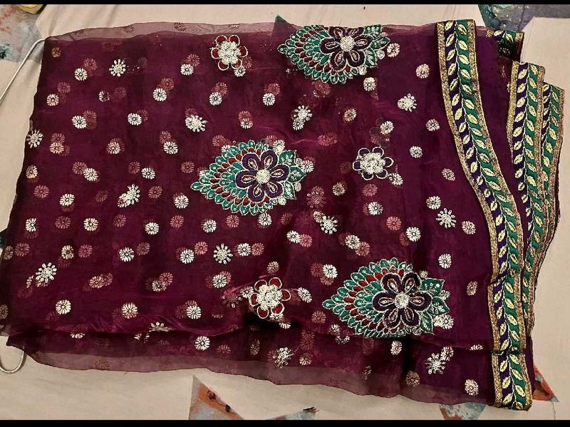 Stunning Embroidered Silk Saree