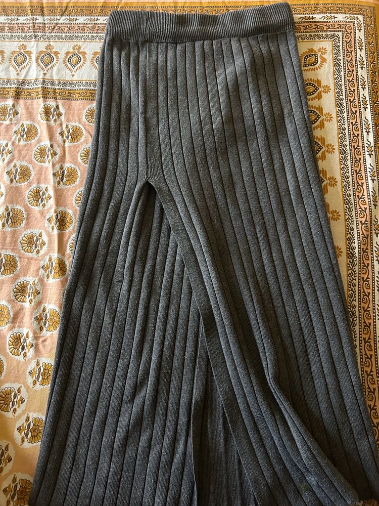 Grey Slit Skirt