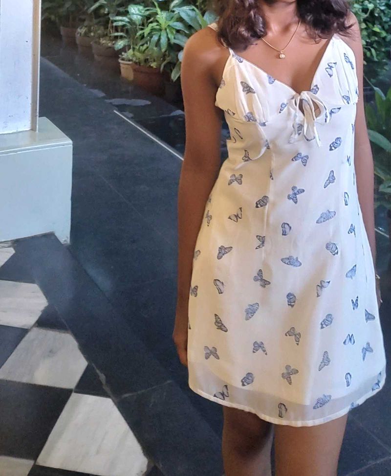Butterfly Print H&amp;M Mini Dress