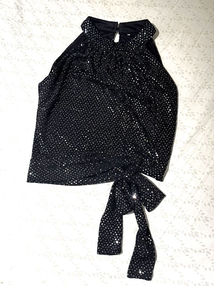 Sequin crop top