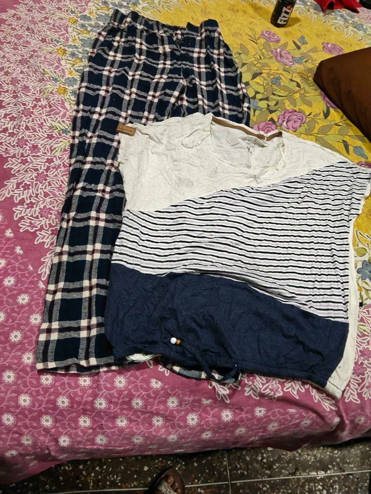 Cozy Plaid Pajama and top set