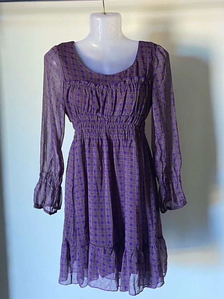Purple Sheer Dress