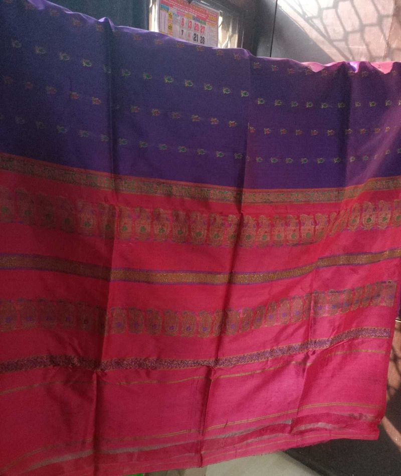 Vibrant Purple &amp; Pink Saree