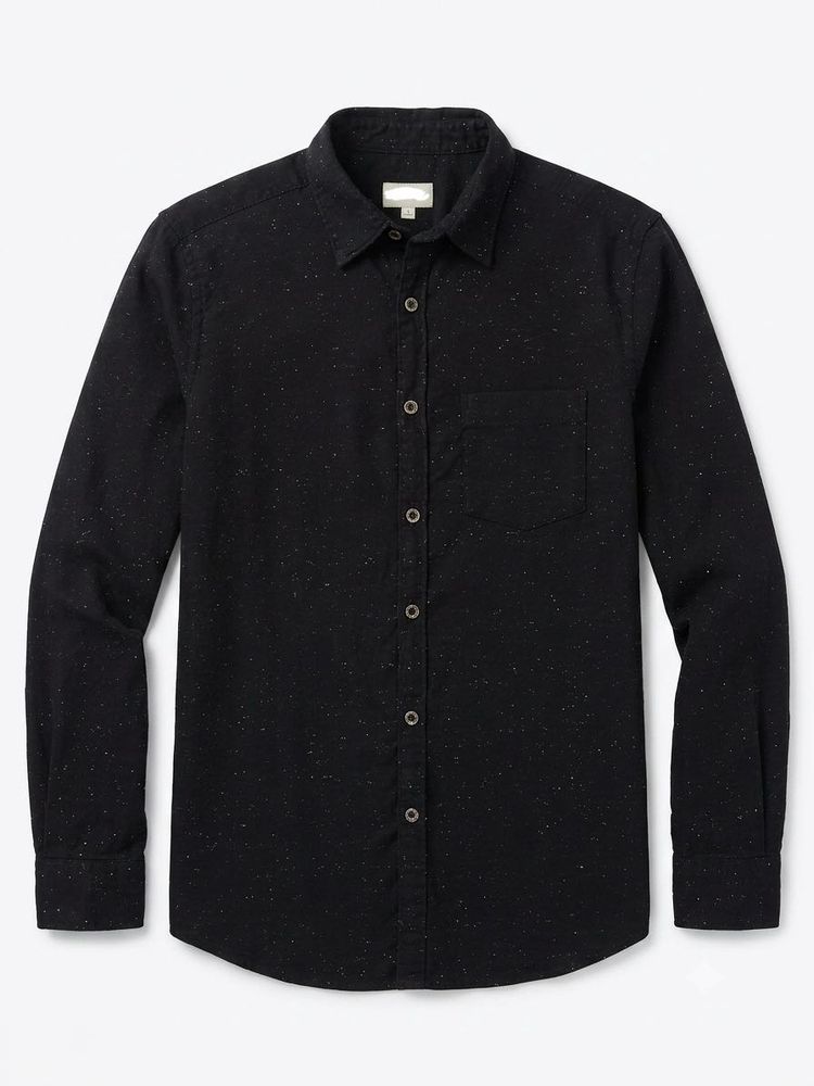 Westside Men's Black Speckled Long Sleeve Shirt