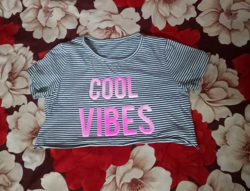Striped Crop Top "Cool Vibes"