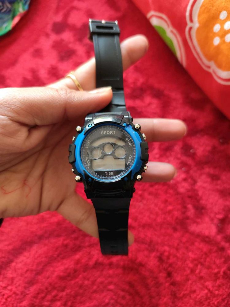 Kids Digital Black Watch