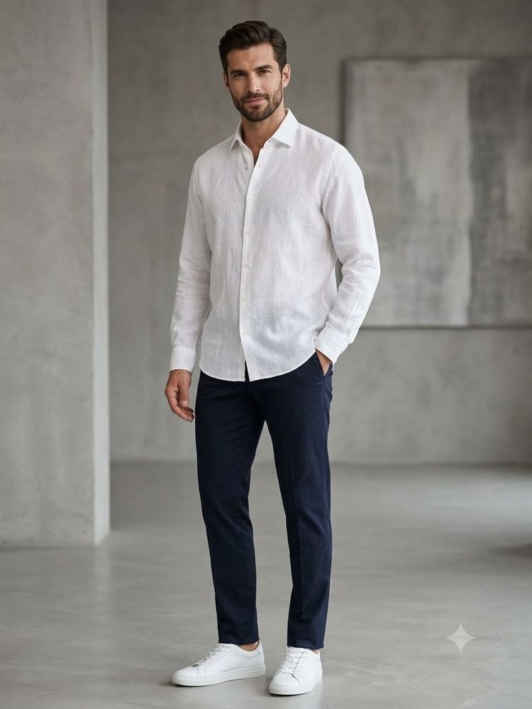 Classic White Linen Shirt