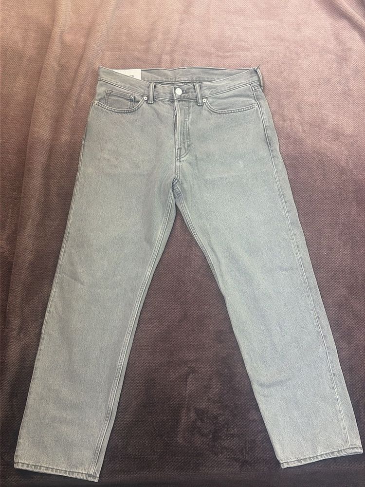 Grey Straight Leg Jeans
