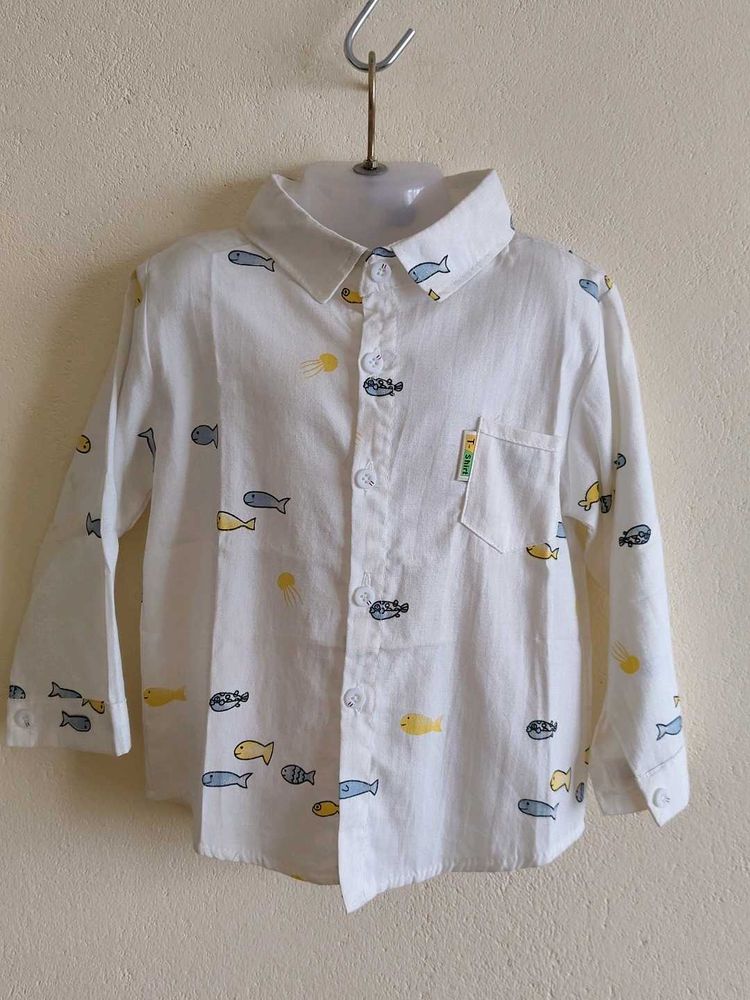 Adorable Fish Print Shirt for Kids