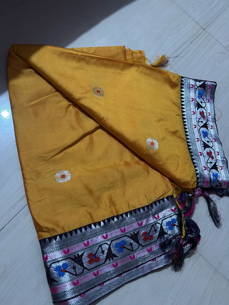 Beautiful Mustard Yellow Saree