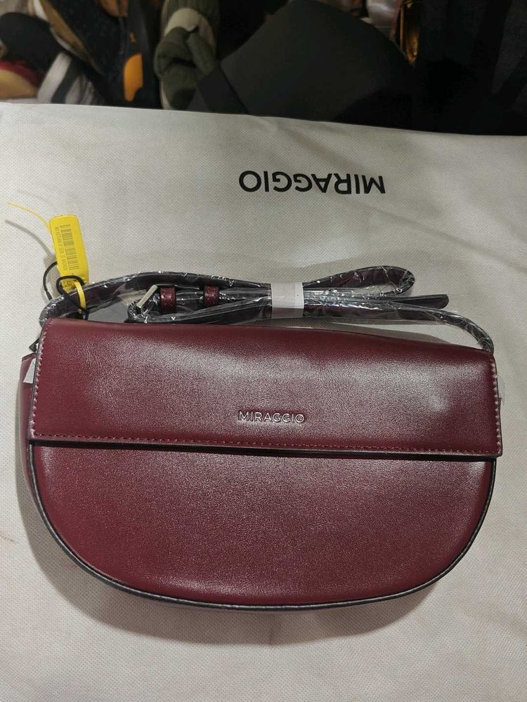 Chic Miraggio Burgundy Crossbody Bag