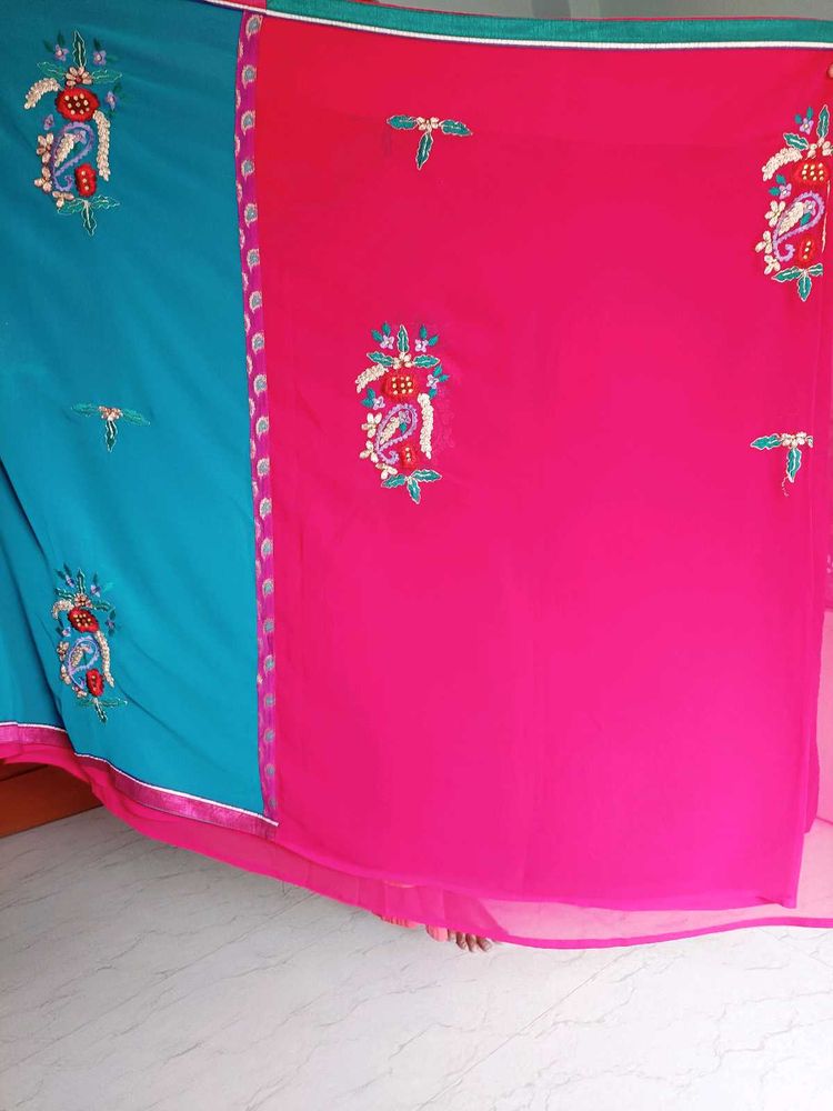 Embroidered Silk Saree