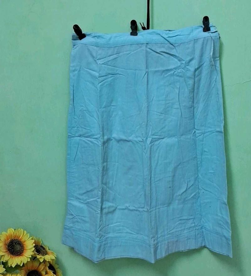 Baby Blue Midi Skirt