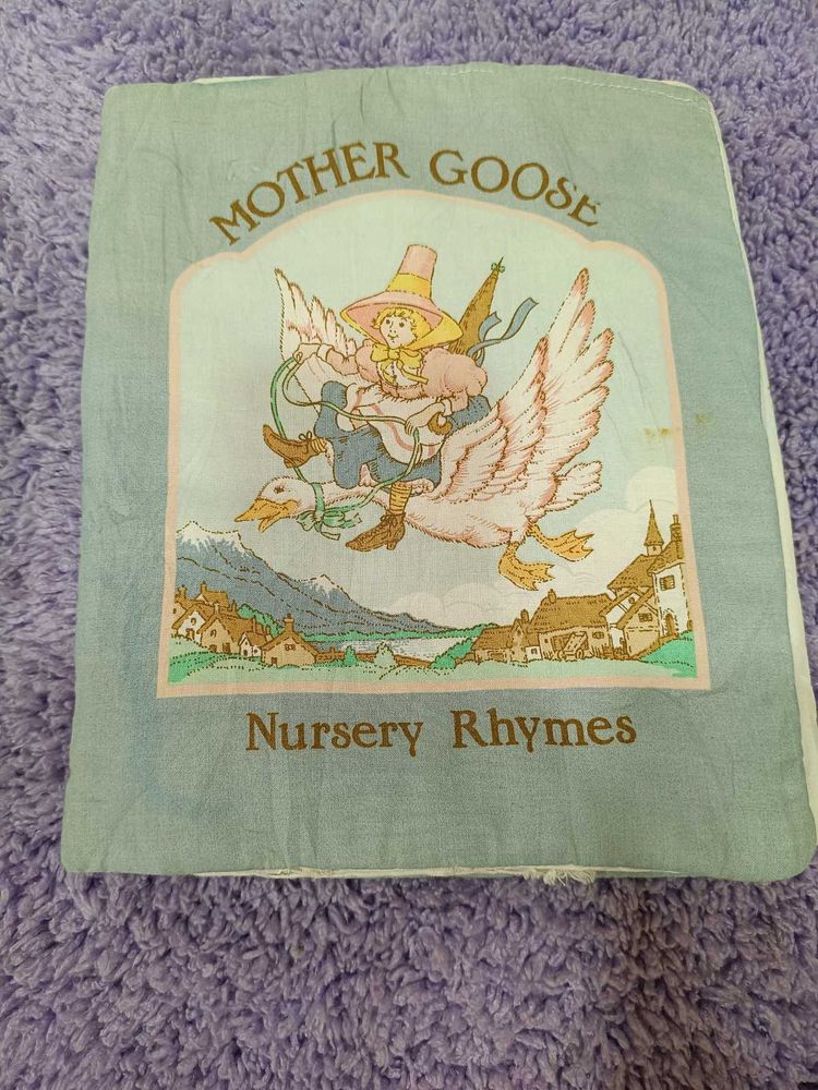 Vintage Mother Goose Nursery Rhymes Cloth Book