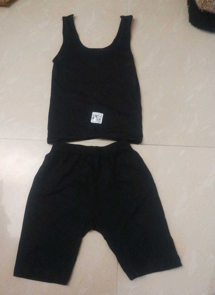 Kids' Black Tank Top &amp; Shorts Set
