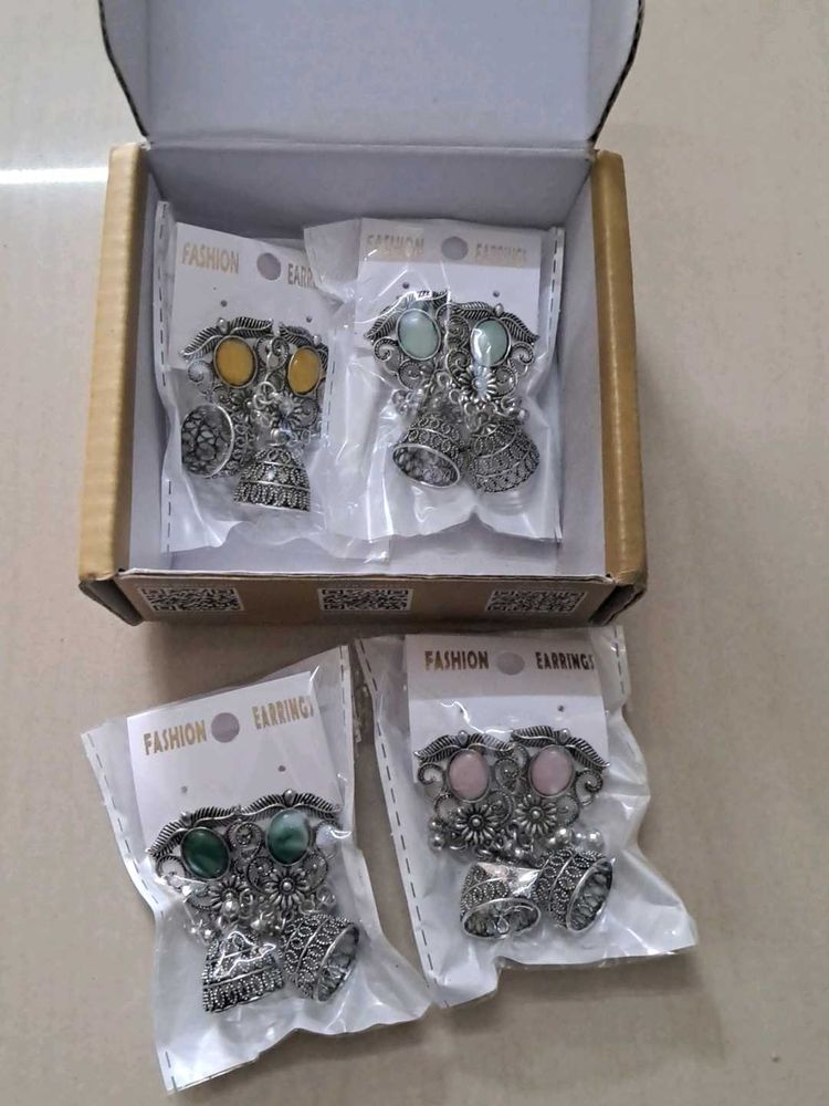 Boho Silver Earring &amp; Ring Sets