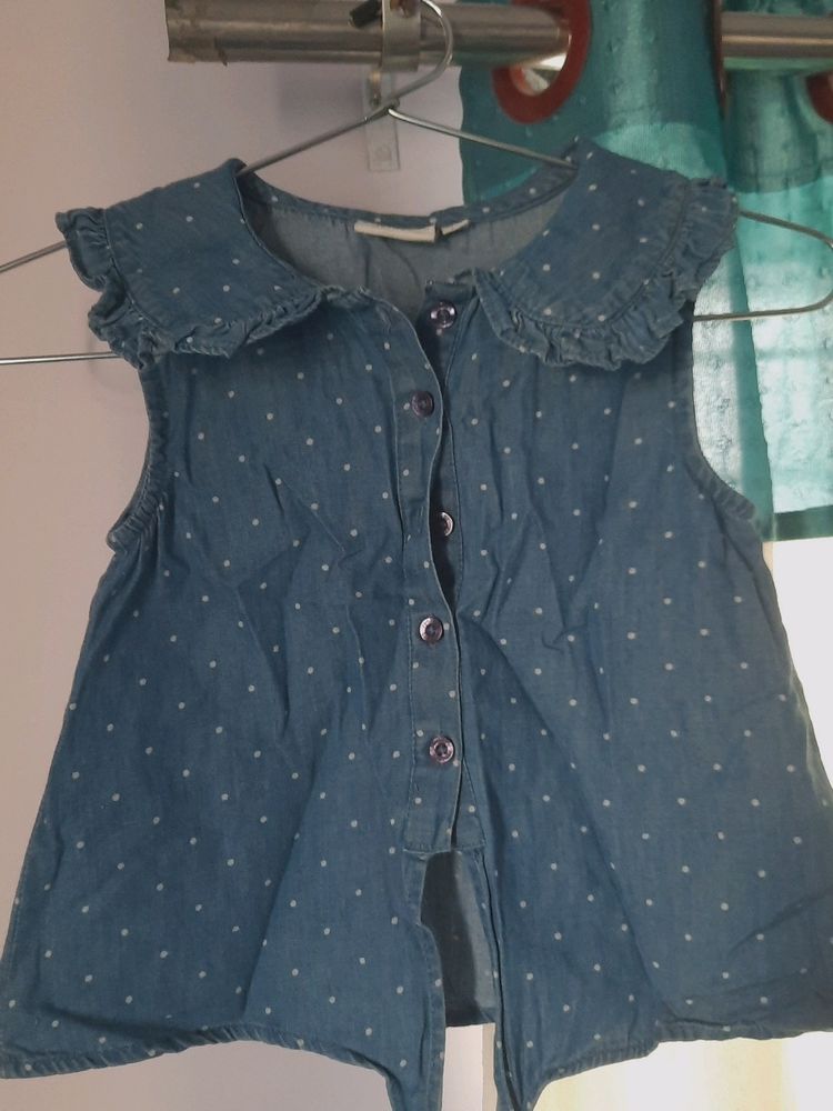 Girls Denim Top Price is 200