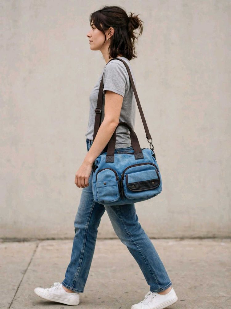 Blue denim Shoulder Bag