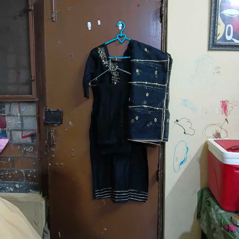 Black Kurta Set with Dupatta